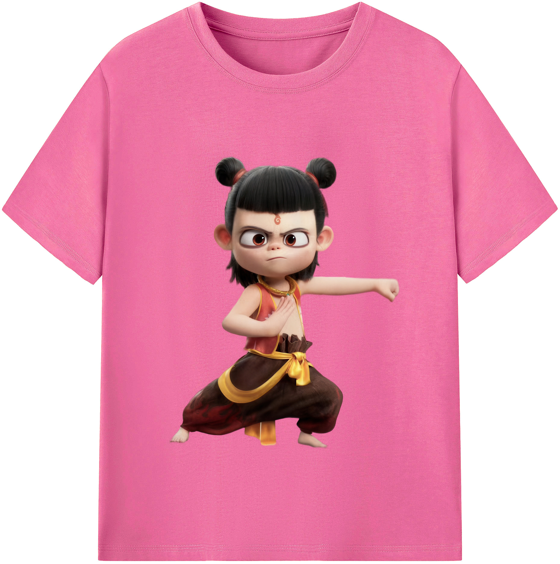 （画像用） Ne Zha 2 ナタ 魔童の大暴れ レディースカジュアルプリントTシャツ（綿100％）